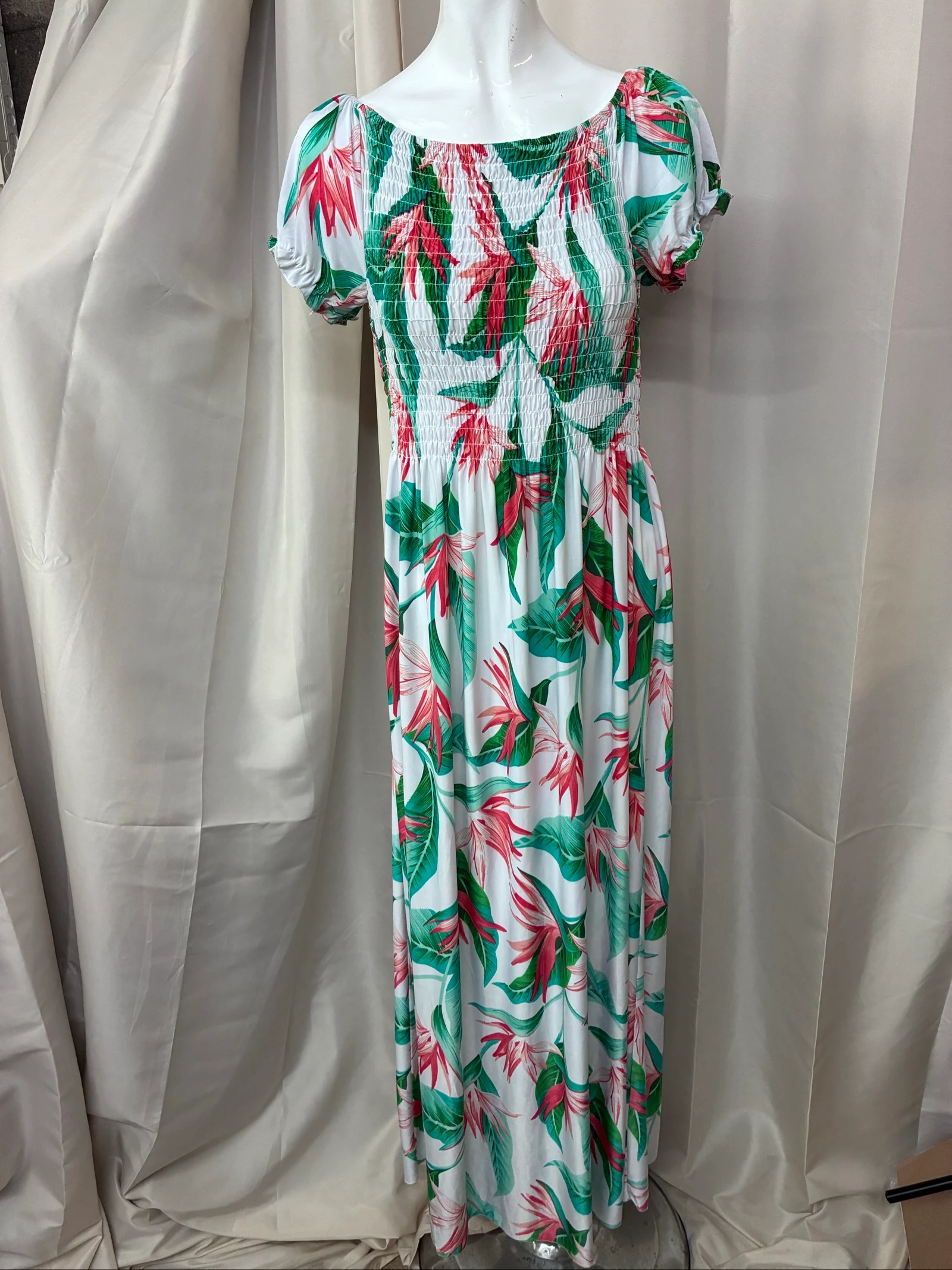Robe Maxi Fleurie Style Tropical – Taille XL/XXL
